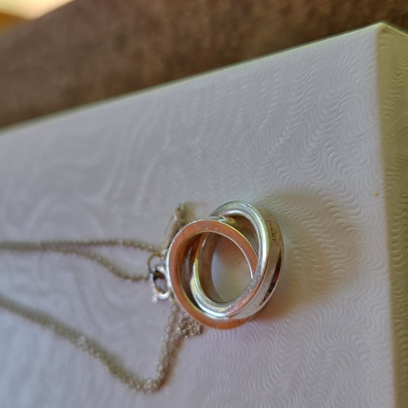 Tiffany 1837 Sterling Silver Double Ring Necklace - Picture 5 of 5